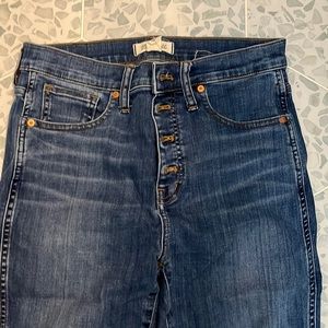 Madewell 10” high rise button fly jeans
